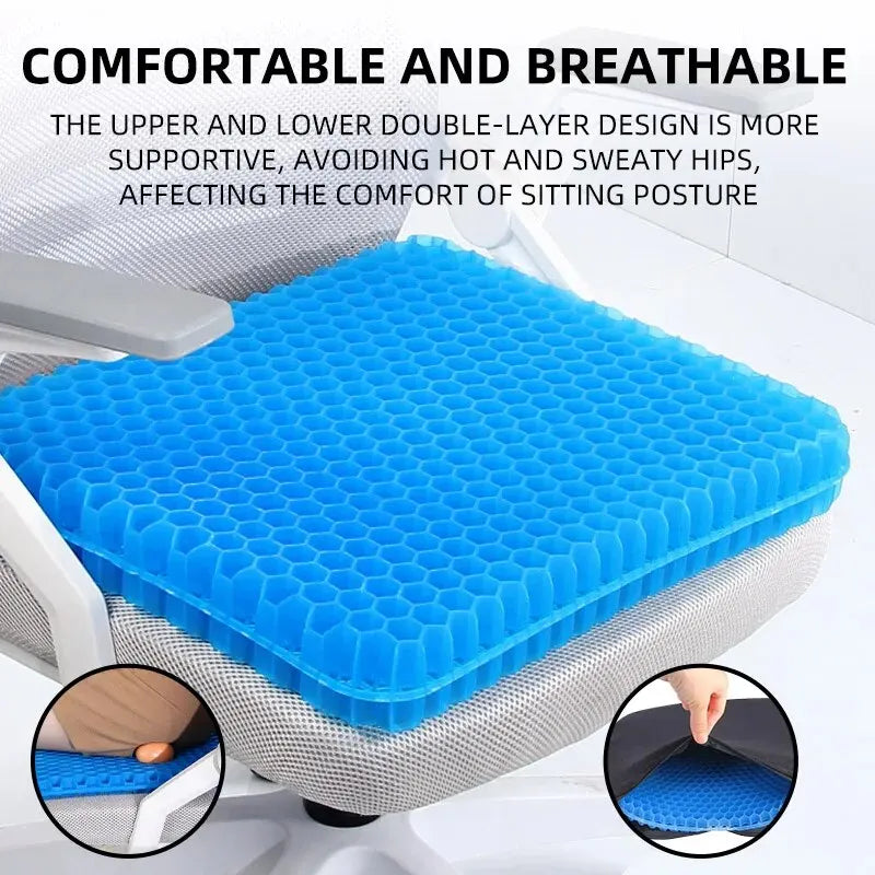 SILVORA OrthoGel Pressure Relief Seat Cushion + Cover