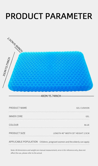 SILVORA OrthoGel Pressure Relief Seat Cushion + Cover