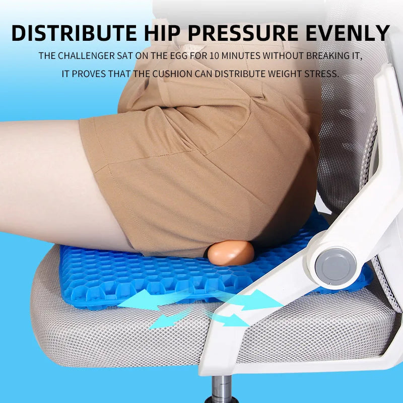 SILVORA OrthoGel Pressure Relief Seat Cushion + Cover